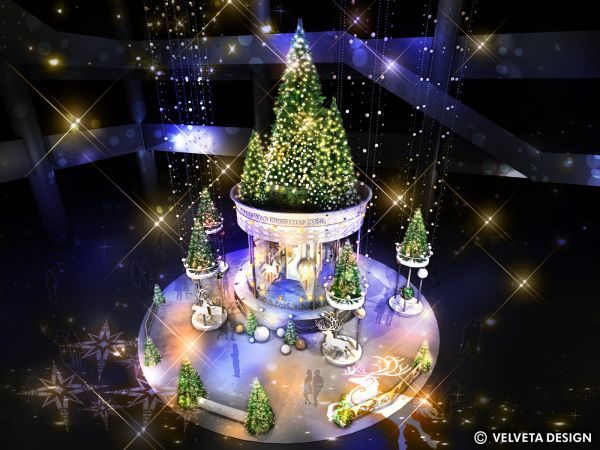 ▲上層階からの眺めやクリスマスツリー空間に入り込んで楽しめる体験イメージ①