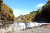 The Autumn Leaves of Fukiwari Falls