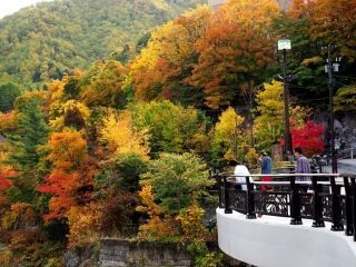 定山渓の紅葉の写真３