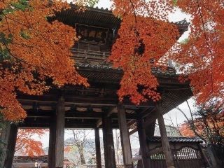 功山寺の紅葉写真１
