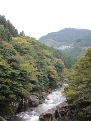 富郷渓谷の紅葉写真１