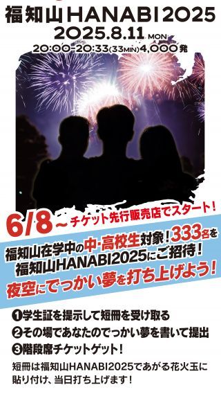 夜空にでっかい夢を打ち上げよう！キャンペーン表