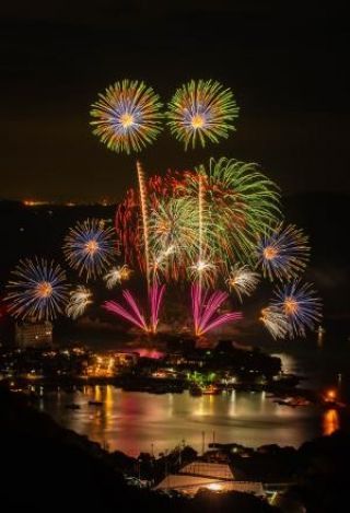 2025年度 福山鞆の浦弁天島花火大会の様子