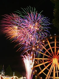 渋川スカイランドパーク遊園地花火大会の写真