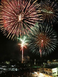 北陸の海で見る花火大会 花火大会21