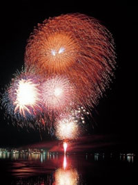 片山津温泉納涼花火まつりの写真