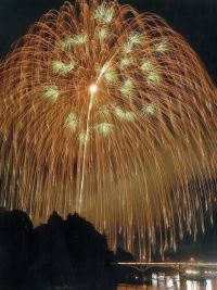水郷大江夏まつり灯ろう流し・花火大会の写真