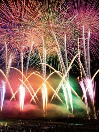 安曇野市制施行20周年記念 第18回安曇野花火の写真