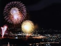 市田灯ろう流し大煙火大会の写真