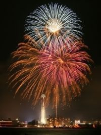関門海峡花火大会の写真