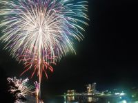 松崎町の夏まつり花火大会  松崎海岸の写真
