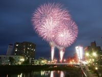 湯の川温泉花火大会の写真