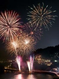 第76回伊豆山温泉納涼海上花火大会の写真