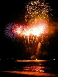 浦富海岸元気フェスティバル 岩美花火祭りの写真