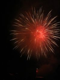 みろくひる市×花火の写真