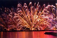 関屋浜 海の花火大会の写真