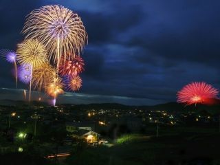 浅川の花火写真１