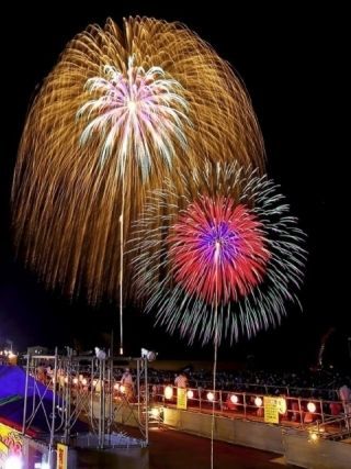 港まつり 能代の花火写真２