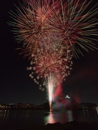 日本ライン夏まつりロングラン花火写真１