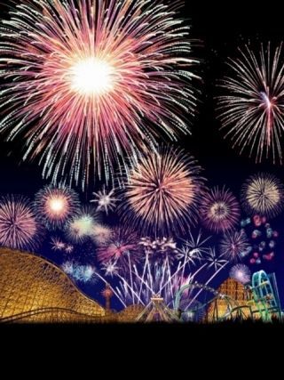 長島温泉60周年「花火大競演」写真１