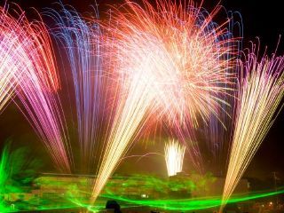 防府天満宮御誕辰祭（夏祭り）花火大会写真２