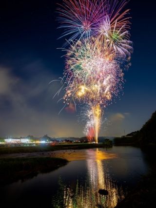 由布市はさま花火大会写真１