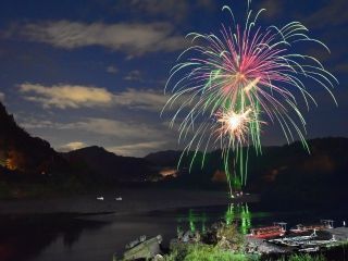 日高村・仁淀川 能津花火大会写真１