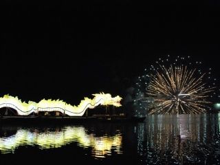 鶴の舞橋改修工事完成記念 2026つるたまつり 花火大会写真2