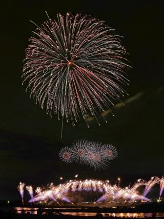 利根川坂東大橋花火大会写真1