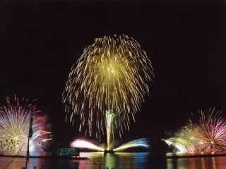 たけの海上花火大会写真１