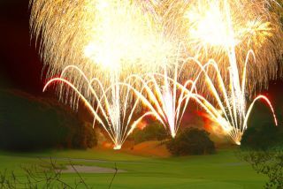 鹿沼72カントリークラブの花火 鹿沼を彩る一尺玉2025写真２