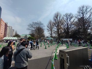 3月25日(火)新宿門付近、混雑しています