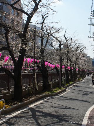 池尻大橋駅近く、東山橋付近にて