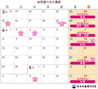 2019年 東京の“お花見ベスト週末”は3月30、31日！今シーズンより各地のお花見に適した週末の情報も提供。｜日本気象株式会社
