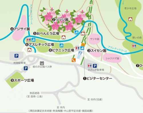 姫の沢公園マップ（拡大図）