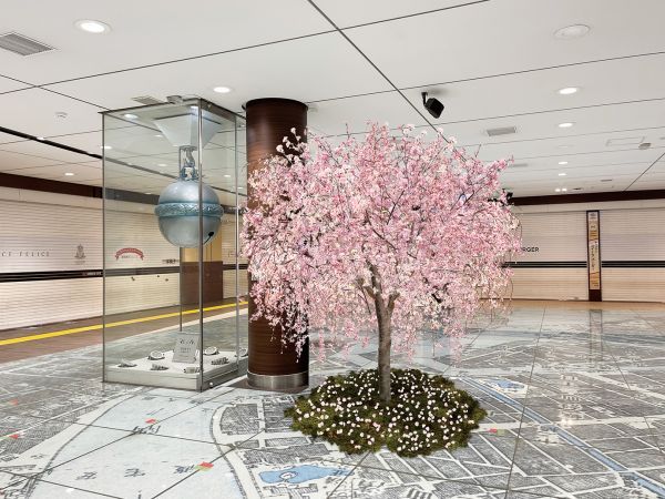 桜のオブジェ展示イメージ