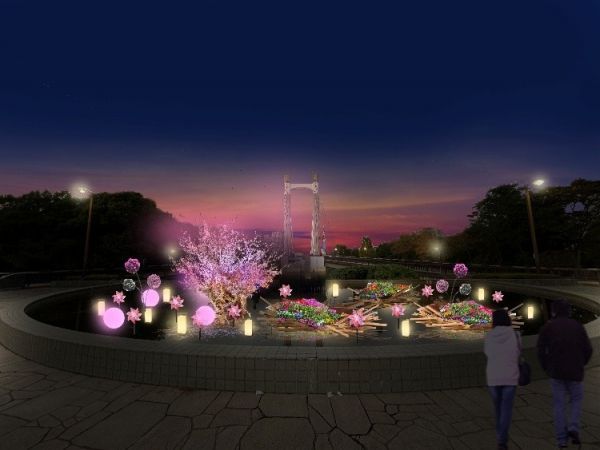 噴水広場ライトアップイメージ