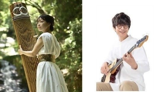 箏とベースの演奏　Ｎａｎａｅ・村下正晃