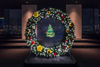 サンシャイン60展望台にWhite Christmas『サプライズリース』が新登場!
