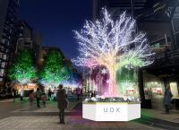 秋葉原の街を彩る、光り輝く希望の虹　UDX Illumination 2021