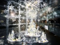 もみの木の間伐材を使用した全長12mのクリスマスツリーが出現　アトリウム空間に、「白い森」が広がる圧巻の景色　KITTEのクリスマスイベント「WHITE KITTE」開催