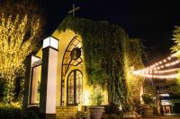 シャンパンゴールドに輝く教会で音と光の聖夜を　南青山ル・アンジェ教会 2022年クリスマスイルミネーション