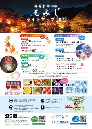 もみじライトアップのチラシ裏