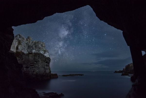 三段壁を星空観賞スポットに