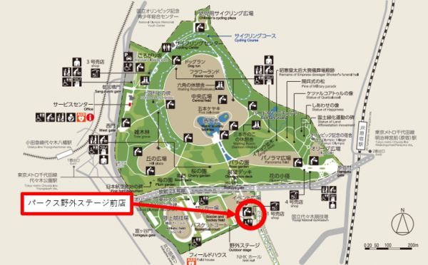 代々木公園　園内位置図