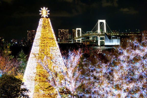 東京湾の夜景を一望できる都内屈指のイルミネーションスポット