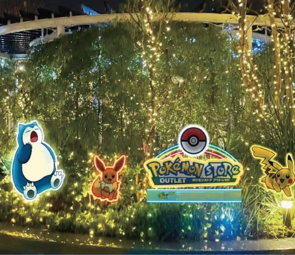 ポケモン達が輝くイルミネーション