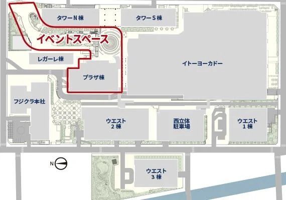 イルミネーション実施期間中のイベントスペースのイメージ