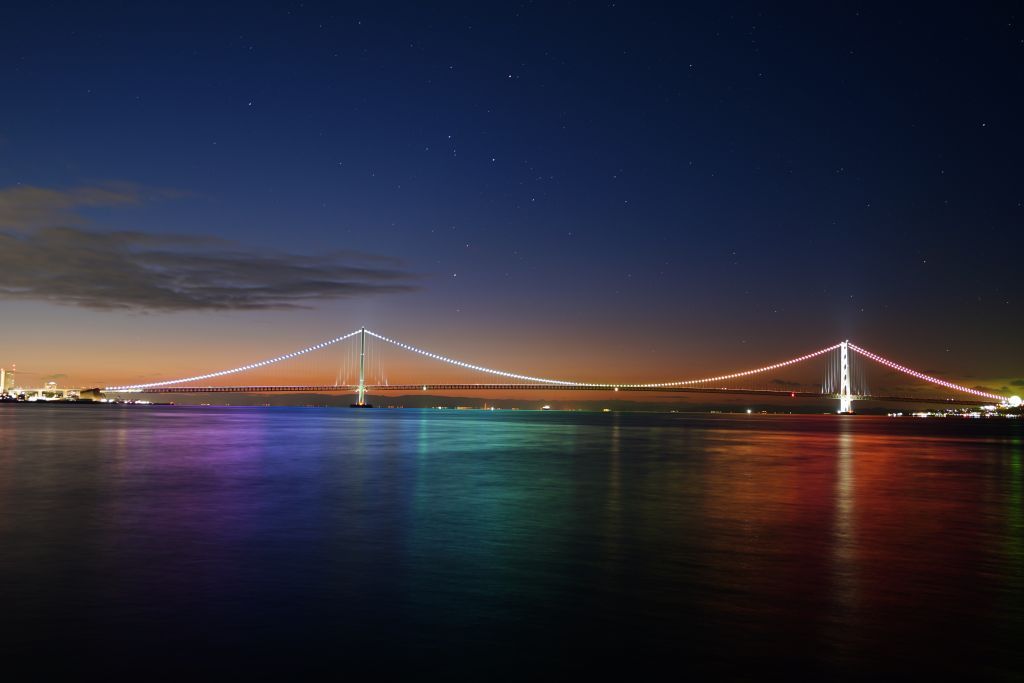 明石海峡大橋ライトアップの投稿写真 イルミネーション特集