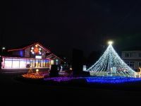 都農駅イルミネーションの写真